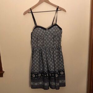 Band of Gypsies Boho Fit and Flair Spaghetti Strap Dress Large
